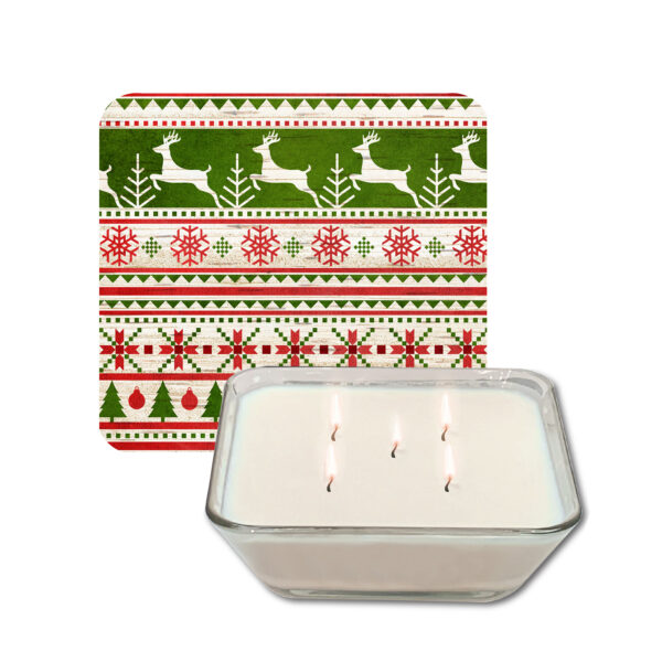 Holiday Plaid Collection ~ Glassware and Soy Candle 9 Piece Set - Image 6