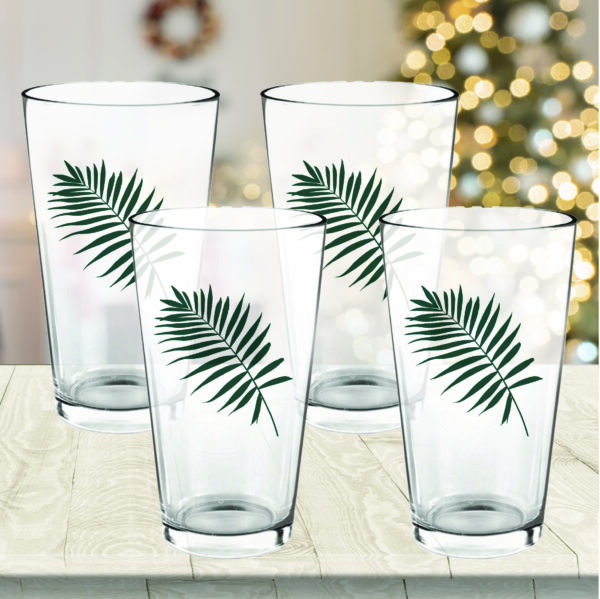 Jeweled Fronds Glassware Collection ~16oz Glass - Set of 4 - Image 2