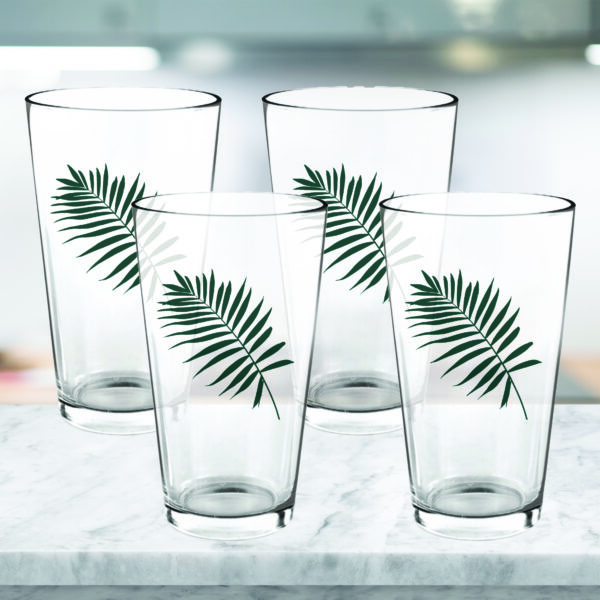 Jeweled Fronds Glassware Collection ~16oz Glass - Set of 4 - Image 3