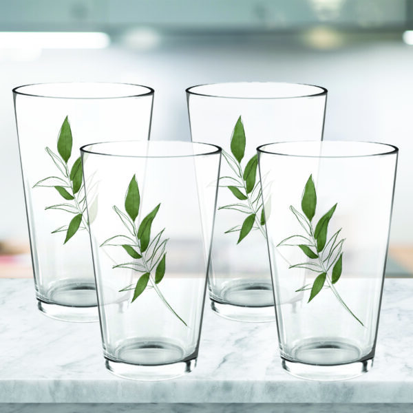 Elaine Swann Botanical Whispers Glassware Collection ~16oz Glass - Set of 4 - Image 4