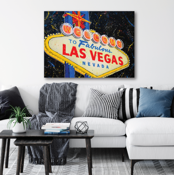 Robert Holton "Drizzle Studios" Fabulous Las Vegas Sign Gallery-Wrapped Canvas - Image 4