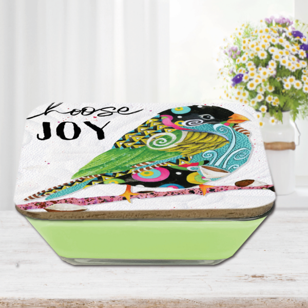 Jennifer Lambein 🌸 Choose Joy Pretty Bird ~ Spring Blossom 20oz Soy Wax Candle & Artboard Lid Set - Image 2