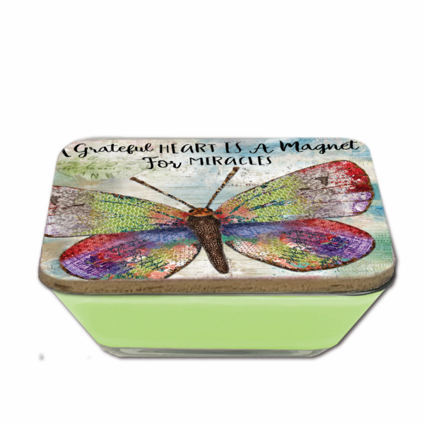 Jennifer Lambein ~ A Grateful Heart ~ Citrus Burst 20oz Soy Wax Candle & Artboard Lid Set - Image 4