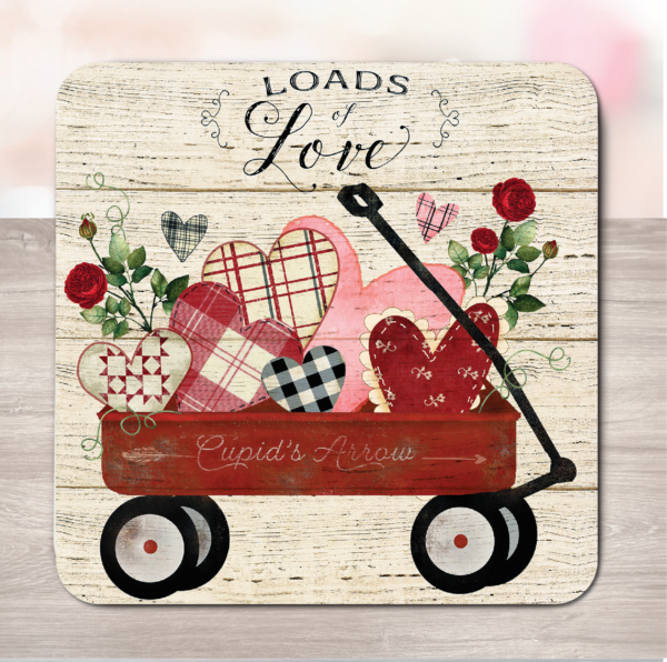 Wagon Fill of Love Chocolate Dipped Strawberries 20oz Soy Wax Candle & Artboard Lid Set - Image 2