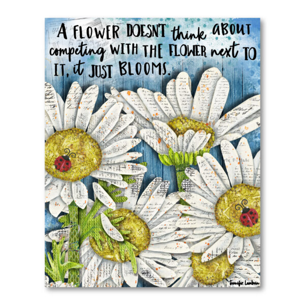 Jennifer Lambein ~ Just Blooms Daisies Gallery-Wrapped Canvas - Image 2