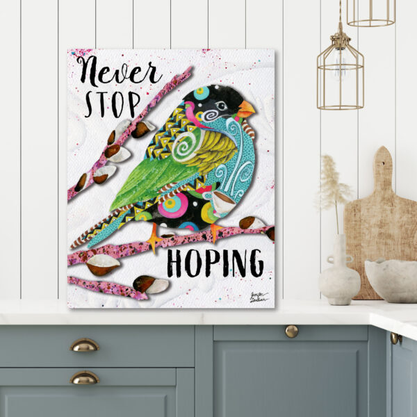 Jennifer Lambein ~ Never Stop Hoping Bird Gallery-Wrapped Canvas - Image 2