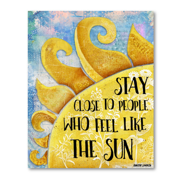 Jennifer Lambein ~ Stay Close Like The Sun Gallery-Wrapped Canvas - Image 2