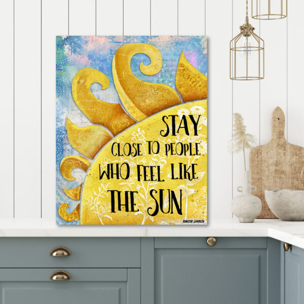 Jennifer Lambein ~ Stay Close Like The Sun Gallery-Wrapped Canvas - Image 3