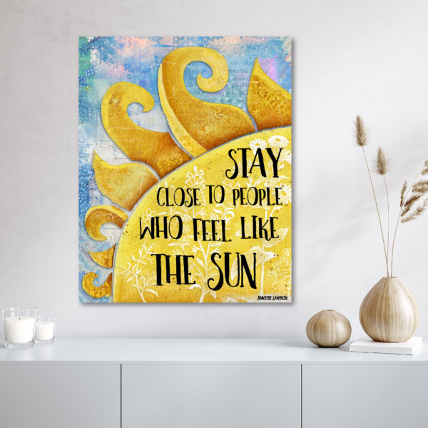 Jennifer Lambein ~ Stay Close Like The Sun Gallery-Wrapped Canvas - Image 4