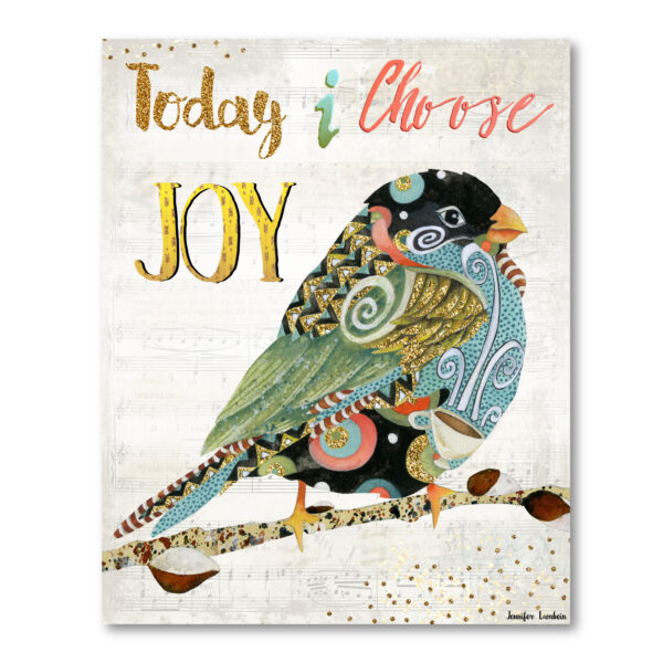 Jennifer Lambein ~ Today I Choose Joy - Cream Gallery-Wrapped Canvas - Image 2