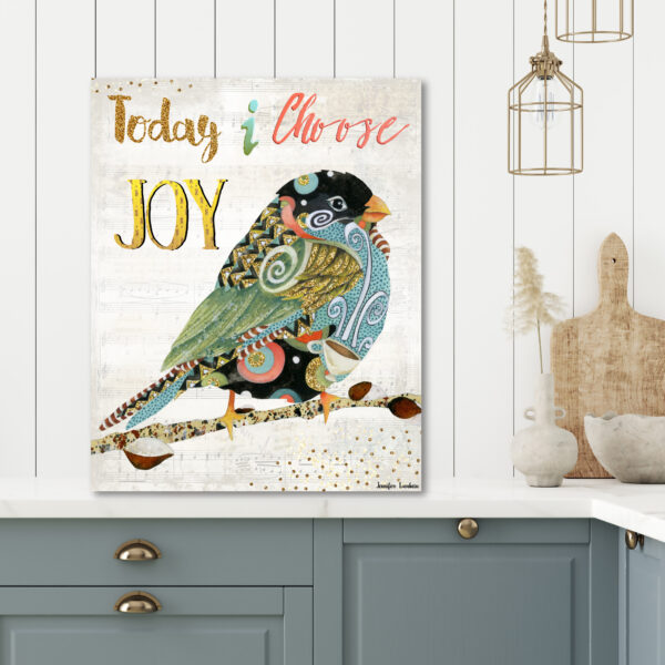 Jennifer Lambein ~ Today I Choose Joy - Cream Gallery-Wrapped Canvas - Image 3