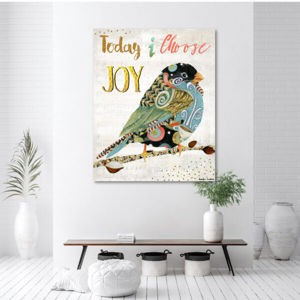 Jennifer Lambein ~ Today I Choose Joy - Cream Gallery-Wrapped Canvas