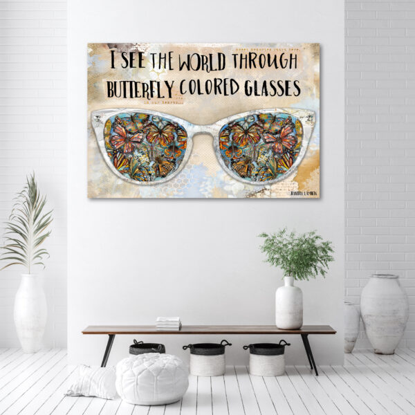 Jennifer Lambein ~ See the World Through Butterfly Glasses Gallery-Wrapped Canvas - Image 3