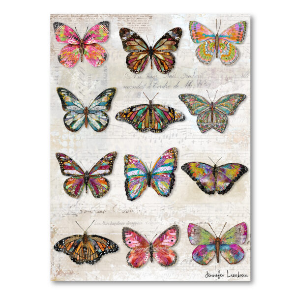 Jennifer Lambein ~ Butterfly Love 12 Pattern Gallery-Wrapped Canvas