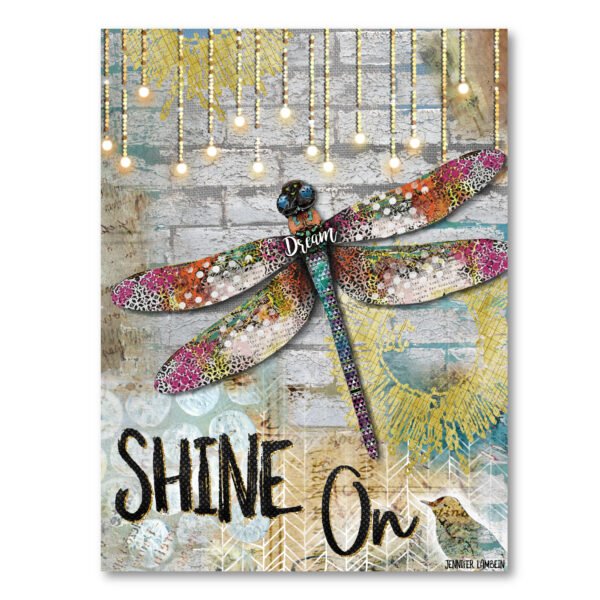 Jennifer Lambein ~ Shine On Dragonfly Gallery-Wrapped Canvas - Image 2