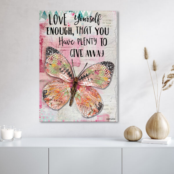 Jennifer Lambein ~ Love Yourself Butterfly Gallery-Wrapped Canvas - Image 4