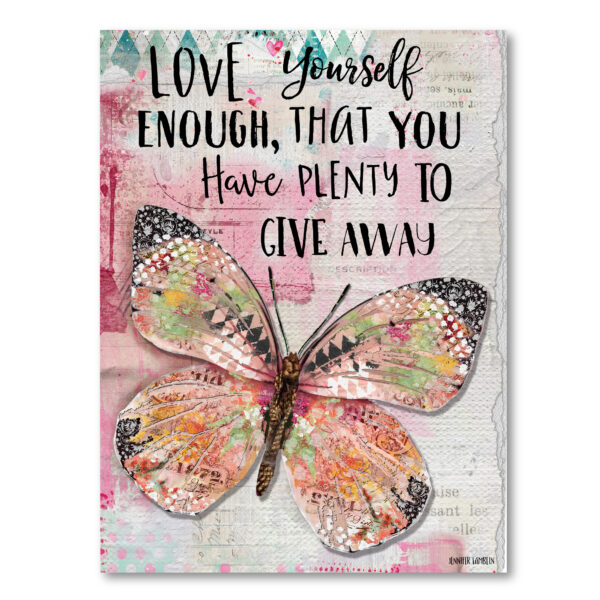 Jennifer Lambein ~ Love Yourself Butterfly Gallery-Wrapped Canvas