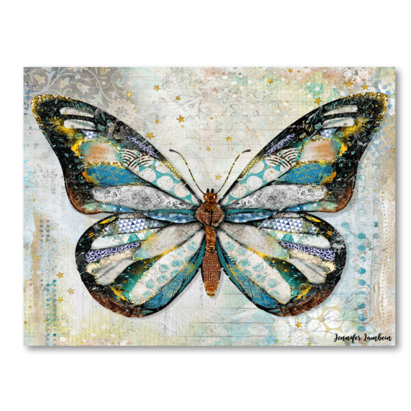 Jennifer Lambein ~ Starlight Butterfly Full Gallery-Wrapped Canvas - Image 2