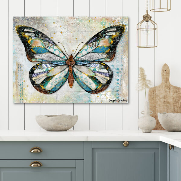 Jennifer Lambein ~ Starlight Butterfly Full Gallery-Wrapped Canvas - Image 3