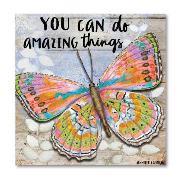 Jennifer Lambein ~ You Can Do Amazing Things Butterfly Gallery-Wrapped Canvas