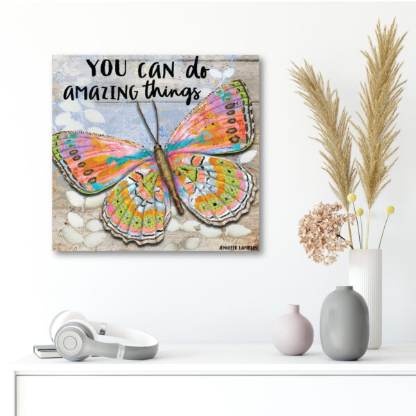 Jennifer Lambein ~ You Can Do Amazing Things Butterfly Gallery-Wrapped Canvas - Image 4