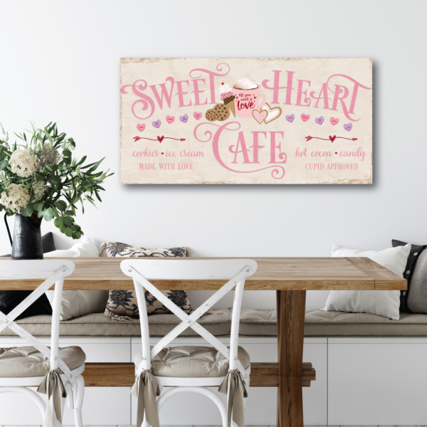 Carolina Cozy ~ Sweetheart Cafe Pink Gallery-Wrapped Canvas - Image 5