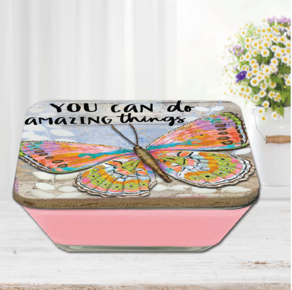 Jennifer Lambein 🌸 Do Amazing Things ~ Strawberry Rose 20oz Soy Wax Candle & Artboard Lid Set - Image 4