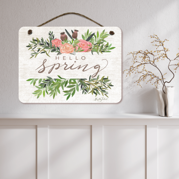 Carolina Cozy Pick 🐝🌺~Hello Spring 16x12" Artboard with Twine Rope - Image 2