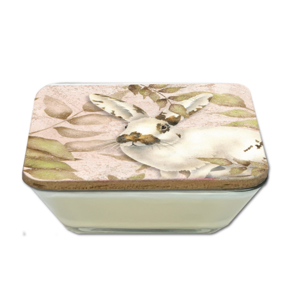 Carolina Cozy Pick 🐝🌺~Blushing Bunny ~ Lemon Verbena 20oz Soy Wax Candle & Artboard Lid Set - Image 5