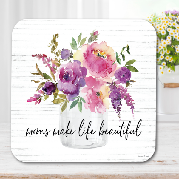 Carolina Cozy Pick 🐝🌺~Moms Make Life Beautiful ~ Strawberry Rose 20oz Soy Wax Candle & Artboard Lid Set - Image 4