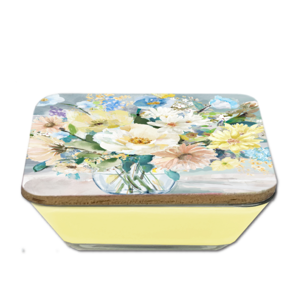 Carolina Cozy Pick 🐝🌺~A Floral Bunch ~ Lemon Sorbet 20oz Soy Wax Candle & Artboard Lid Set - Image 5