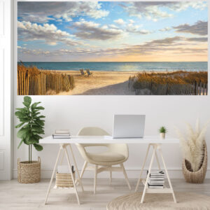 Daniel Pollera ~ Sunset Beach 96"x45" Gallery Art Textile Wall Mural