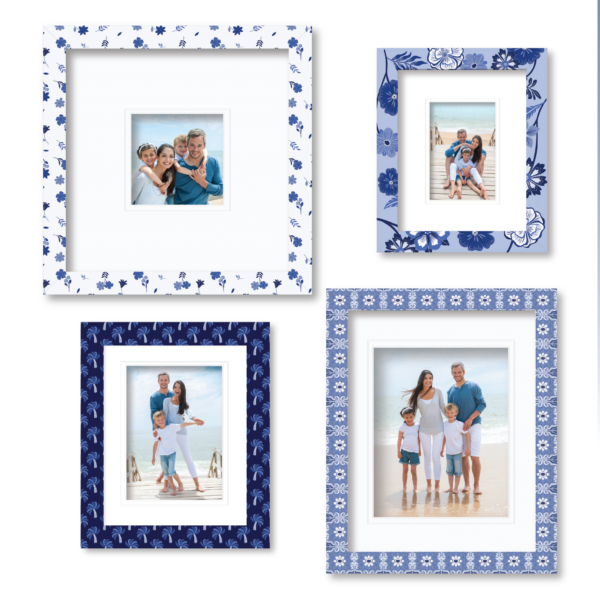 ColorBloom Moments™ Blue Dream Collection 4 Piece Set ~ 14x14", 13x16" & 10x12" Easel Back/Wall Frames