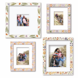 ColorBloom Moments™ Wildflowers Collection 4 Piece Set ~ 14x14", 13x16" & 10x12" Easel Back/Wall Frames