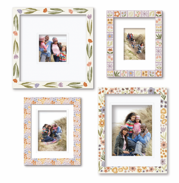ColorBloom Moments™ Wildflowers Collection 4 Piece Set ~ 14x14", 13x16" & 10x12" Easel Back/Wall Frames