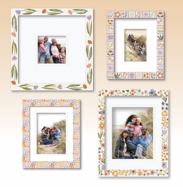 ColorBloom Moments™ Wildflowers Collection 4 Piece Set ~ 14x14", 13x16" & 10x12" Easel Back/Wall Frames - Image 2
