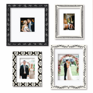 ColorBloom Moments™ Ink & Ivory Collection 4 Piece Set ~ 14x14", 13x16" & 10x12" Easel Back/Wall Frames