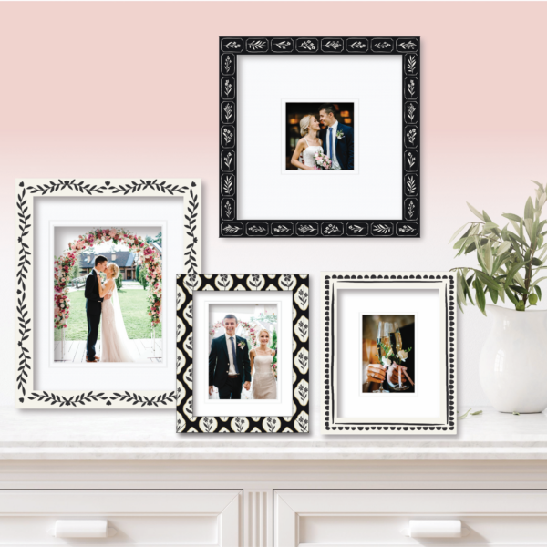 ColorBloom Moments™ Ink & Ivory Collection 4 Piece Set ~ 14x14", 13x16" & 10x12" Easel Back/Wall Frames - Image 3