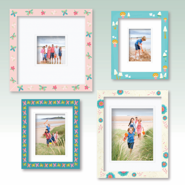 ColorBloom Moments™ Blooming Butterflies Collection 4 Piece Set ~ 14x14", 13x16" & 10x12" Easel Back/Wall Frames - Image 2