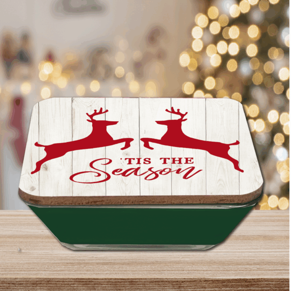 Tis' the Season ~ Evergreen 20oz Soy Wax Candle & Artboard Lid Set - Image 2