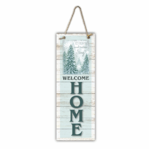 Heaven & Nature Welcome 7x20" Wooden Wall Art with Twine