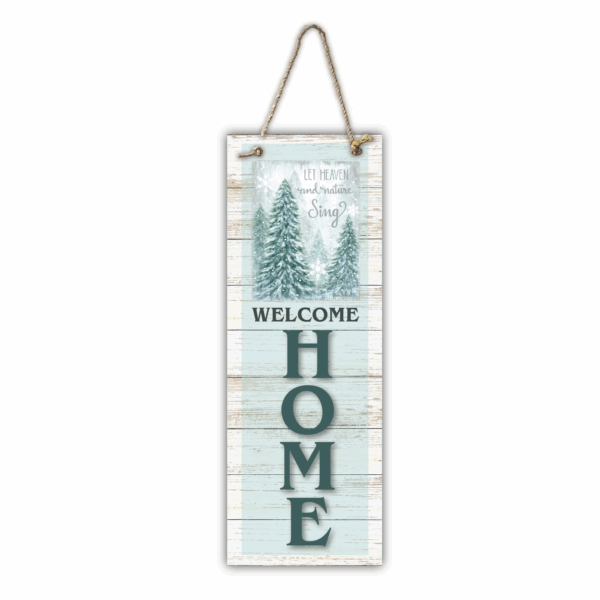 Heaven & Nature Welcome 7x20" Wooden Wall Art with Twine