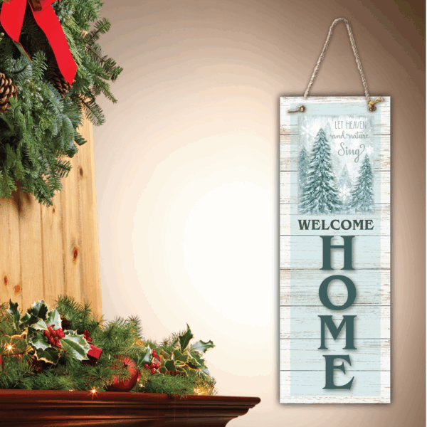Heaven & Nature Welcome 7x20" Wooden Wall Art with Twine - Image 2