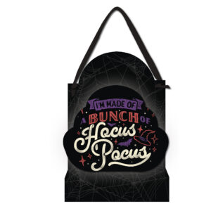 A Bunch of Hocus Pocus 12x16" Wooden ArtBoard Wall Decor with Black Velvet Ribbon
