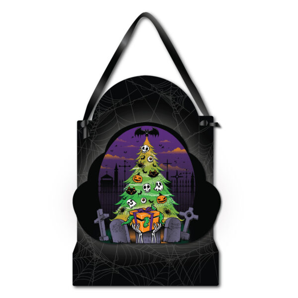 Halloween Is My Christmas ~ 12x16" Wooden ArtBoard Wall Decor with Black Velvet Ribbon - Image 2