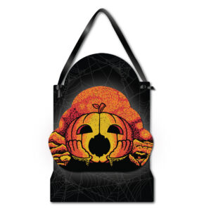 Starry Halloween Night Hanging ArtBoard with Black Ribbon