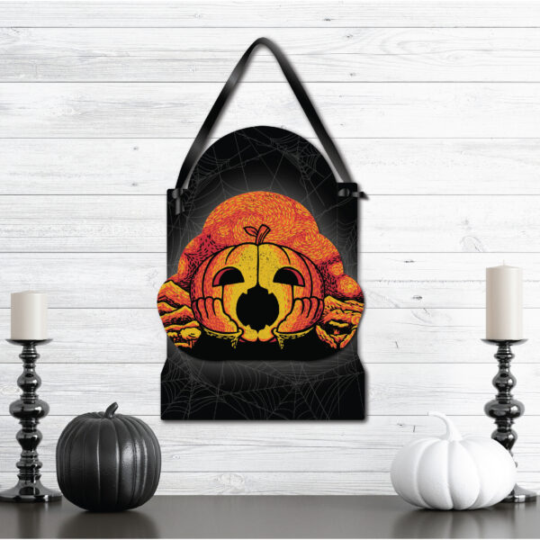 Starry Halloween Night Hanging ArtBoard with Black Ribbon - Image 2