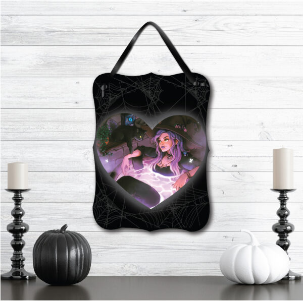 Cauldron of Me! ~ 12x16" Wooden ArtBoard Wall Decor with Black Velvet Ribbon - Image 2