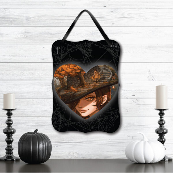 A Witch's Vibe ~ 12x16" Wooden ArtBoard Wall Decor with Black Velvet Ribbon