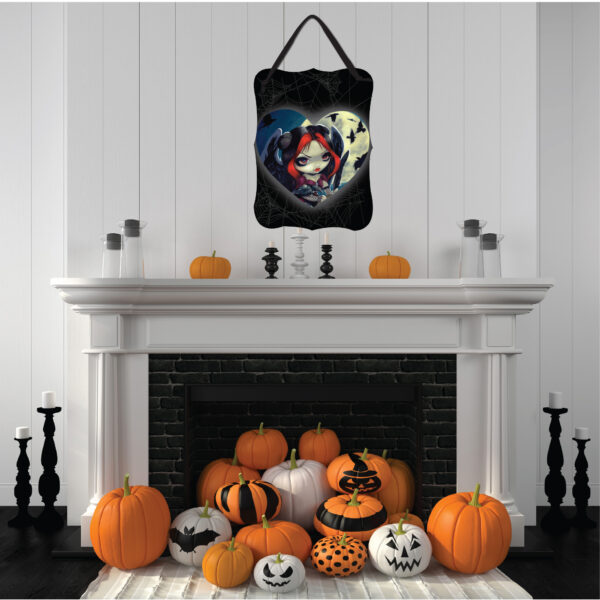 Once Upon A Midnight Hanging ArtBoard with Black Ribbon - Image 2
